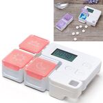 Scatola di immagazzinaggio di plastica intelligente portatile Scatola di promemoria elettronica per promemoria (rosso brillante)