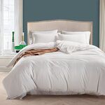 Set biancheria da letto principessa con federa in tessuto decorativo in microfibra lavato palla, dimensioni: doppia （una federa e una trapunta） (bianco)