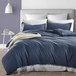 Set biancheria da letto principessa con federa decorativa in tessuto in microfibra lavato palla, misura: Queen, due federa e una trapunta