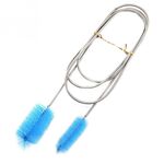 10 pezzi Spazzola per pulizia tubo dell'acqua da cucina Spazzola per pulizia in acciaio inossidabile Spazzola per capelli lunghi a molla, dimensioni: 1500x60x15-30mm (blu)