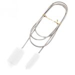 Spazzola per la pulizia del tubo dell'acqua da cucina Spazzola per la pulizia dell'acciaio inossidabile Spazzola per capelli lunghi a molla, dimensioni: 1500x60x15-30mm(Bianco)