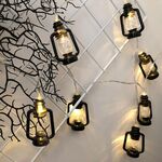 3m 20 LEDs Christmas Lantern Festival Decoration Retro lampada a cherosene LED String (nero)