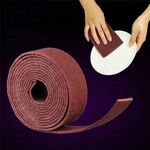 Panno abrasivo in nylon per lucidare la ruggine, in acciaio inox, per piatti da cucina, dimensioni: 9 cm x 1 m (rosso marrone)