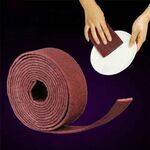 Panno abrasivo in nylon per lucidare la ruggine in acciaio inox, strofinaccio per pulire i piatti da cucina, dimensioni: 9 cm x 20 m (rosso marrone)