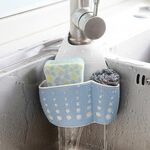 Portaoggetti in spugna da cucina Portaoggetti in fibra di grano Portaoggetti Cestello Panno per lavaggio Porta sapone da toilette Organizzatore (blu)