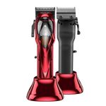 Tagliacapelli elettrico ad alta velocità con sospensione magnetica ricaricabile (rosso)