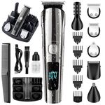 Kit tagliacapelli elettrico impermeabile 6 in 1 per uomo, tagliacapelli per naso, tagliacapelli per baffi, rasoio per il corpo 8688