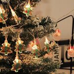 Luci di Natale a LED, decorazioni per alberi di Natale, decorazioni per scene di festa, lunghezza: 1,5 m, 10 luci, batteria, luminosità costante (albero di Natale)