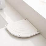 Tappetino per asciugatura del piano di lavoro del bagno Diatomite Tappetino assorbente per l'acqua ad asciugatura rapida a forma di ventaglio, Colore: S05 Bianco (21x21cm)