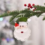 Decorazioni natalizie in tessuto non tessuto, pendenti per albero di Natale, specifiche: cappello verde di Babbo Natale