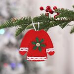 Decorazioni natalizie in tessuto non tessuto, pendenti per albero di Natale, specifiche: vestiti rossi