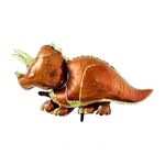 2 pz Dinosauro Modellazione di alluminio Foil Balloon Bambino Bambini Decorazione di compleanno Decorazioni per feste Giocattolo, Dimensioni: Grande, Stile: Drago cornuto