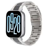 Cinturino per orologio magnetico in acciaio a tre grani da 20 mm (argento nero)