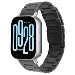 Cinturino per orologio magnetico in acciaio a tre grani da 20 mm (nero)