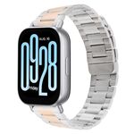 Cinturino per orologio magnetico in acciaio a tre grani da 20 mm (argento oro rosa)
