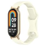 Cinturino per orologio in silicone con fibbia a farfalla da 12 mm (bianco retrò)