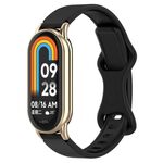 Cinturino per orologio in silicone con fibbia a farfalla da 12 mm (nero)
