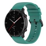 Cinturino per orologio in silicone con coda tonda da 22 mm (verde pino)