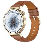 Cinturino per orologio con fibbia in oro rosa in pelle quadrata da 20 mm (marrone)