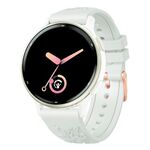 Cinturino per orologio in silicone con fibbia in oro rosa goffrato da 20 mm (grigio nebbia)