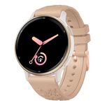 Cinturino per orologio in silicone con fibbia in oro rosa goffrato da 20 mm (albicocca)