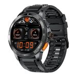 AK77 BT Call Smart Watch, supporta ossigeno nel sangue / pressione sanguigna / frequenza cardiaca / monitoraggio della salute sportiva (silicone nero)