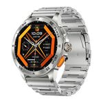 AK77 BT Call Smart Watch, supporta ossigeno nel sangue / pressione sanguigna / frequenza cardiaca / monitoraggio della salute sportiva (acciaio argento)