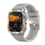 AK80 BT Call Smart Watch, supporta ossigeno nel sangue / pressione sanguigna / frequenza cardiaca / monitoraggio della salute sportiva (silicone grigio)