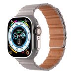 Cinturino magnetico in pelle PU per Apple Watch 46 mm / 49 mm / 45 mm / 44 mm (Starlight)