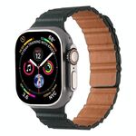 Cinturino magnetico in pelle PU per Apple Watch 42 mm / 41 mm / 40 mm / 38 mm (verde cedro)