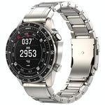 Per cinturino per orologio in metallo puro titanio con fibbia di sicurezza da 22 mm Gamin (color titanio)