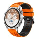 Cinturino per orologio in silicone stampato bicolore da 22 mm (arancione e nero)