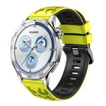 Cinturino per orologio in silicone stampato bicolore da 22 mm (nero lime)