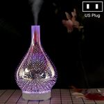 Mini 100ml umidificatore domestico ultrasuoni purificazione creativa macchina per aromaterapia in vetro 3D spruzzatore automatico di alcol, spina americana