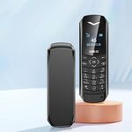 LONG-CZ S60 4G Mini Telefono, 1,77 pollici Unisoc T107, Torcia LED, 21 Tasti, Rete: 4G, SIM Singola (Nero)