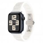Cinturino per Apple Watch 46mm / 49mm / 45mm / 44mm in ceramica effetto grana Tank (bianco)