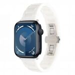 Cinturino per Apple Watch 42mm / 41mm / 40mm / 38mm in ceramica effetto grana Tank (bianco)