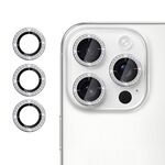 Per iPhone 14 Pro Klebol - Protezione individuale per obiettivo della fotocamera con anello di diamanti (argento)