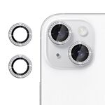 Per iPhone 13 Klebol - Protezione individuale per obiettivo della fotocamera con anello di diamanti (argento)