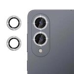 Per Samsung Galaxy S25 Edge 5G Klebol - Protezione individuale per obiettivo fotocamera con anello diamantato (argento)
