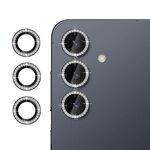 Per Samsung Galaxy S25 5G Klebol - Protezione individuale per obiettivo fotocamera con anello diamantato (nero)