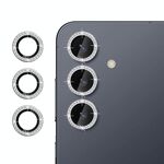 Per Samsung Galaxy S25 5G Klebol - Protezione individuale per obiettivo fotocamera con anello diamantato (argento)