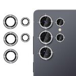 Per Samsung Galaxy S25 Ultra 5G Klebol - Protezione per obiettivo fotocamera individuale con anello diamantato (nero)
