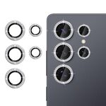 Per Samsung Galaxy S25 Ultra 5G Klebol - Protezione individuale per obiettivo fotocamera con anello diamantato (argento)
