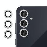 Per Samsung Galaxy A35 5G Klebol - Protezione individuale per obiettivo fotocamera con anello di diamanti (argento)