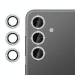 Per Samsung Galaxy S24 5G Klebol - Protezione individuale per obiettivo fotocamera con anello diamantato (argento)
