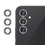 Per Samsung Galaxy A34 5G Klebol - Protezione per obiettivo fotocamera individuale con anello diamantato (nero)
