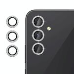 Per Samsung Galaxy A34 5G Klebol - Protezione individuale per obiettivo fotocamera con anello diamantato (argento)