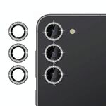 Per Samsung Galaxy S23+ 5G Klebol - Protezione per obiettivo fotocamera individuale con anello diamantato (nero)