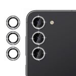 Per Samsung Galaxy S23 5G Klebol - Protezione individuale per obiettivo fotocamera con anello diamantato (nero)
